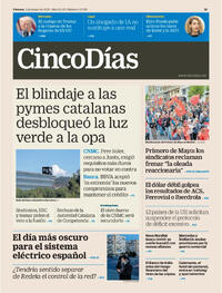 Portada periódico Cinco Días