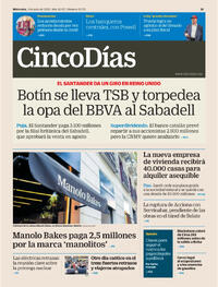 Portada periódico Cinco Días