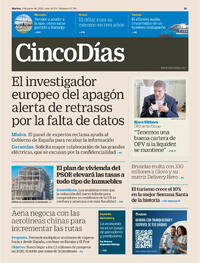 Portada periódico Cinco Días