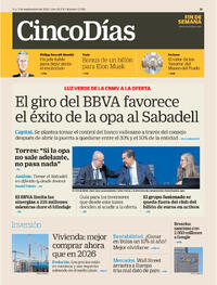 Portada Cinco Días 2025-09-06