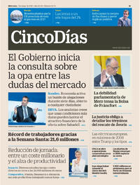 Portada Cinco Días 2025-05-07