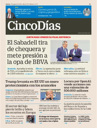 Portada Cinco Días 2025-08-07