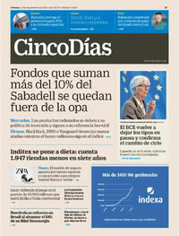 Portada Cinco Días 2025-09-12