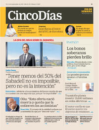 Portada Cinco Días 2025-09-13