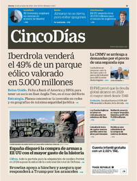 Portada Cinco Días 2025-10-16