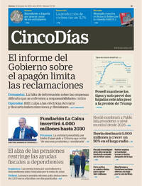 Portada periódico Cinco Días