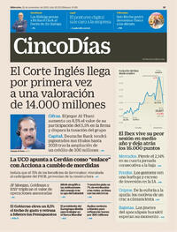 Portada Cinco Días 2025-11-19