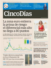 Portada Cinco Días 2025-08-20