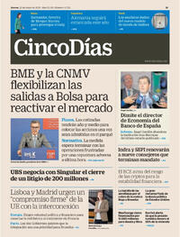 Portada periódico Cinco Días