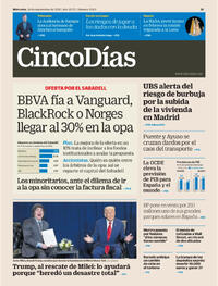 Portada Cinco Días 2025-09-24