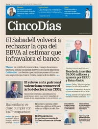 Portada Cinco Días 2025-09-25