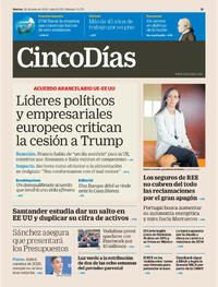 Portada Cinco Días 2025-07-29