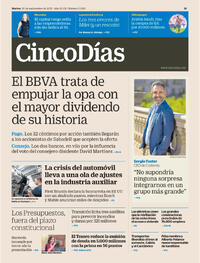 Portada Cinco Días 2025-09-30