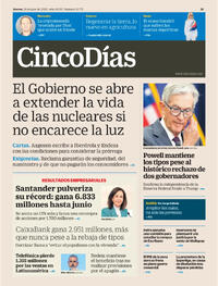 Portada Cinco Días 2025-07-31