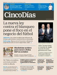 Portada Cinco Días 2026-09-02