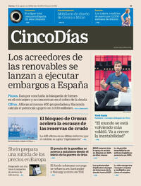 Portada Cinco Días 2026-08-13