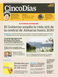 Portada Cinco Días 2026-08-15