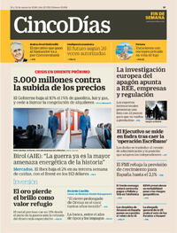 Portada Cinco Días 2026-03-21