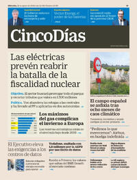 Portada Cinco Días 2026-08-26