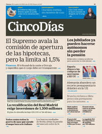 Portada periódico Cinco Días