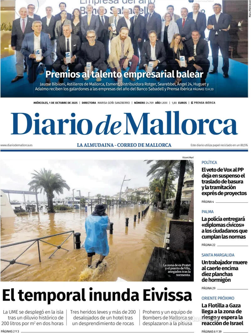 Portada El Periódico Aragón 2025-10-01