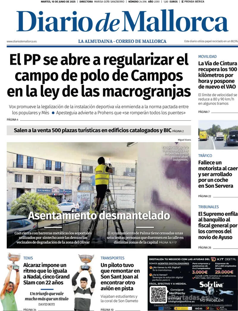 Portada El Periódico Aragón 2025-06-10