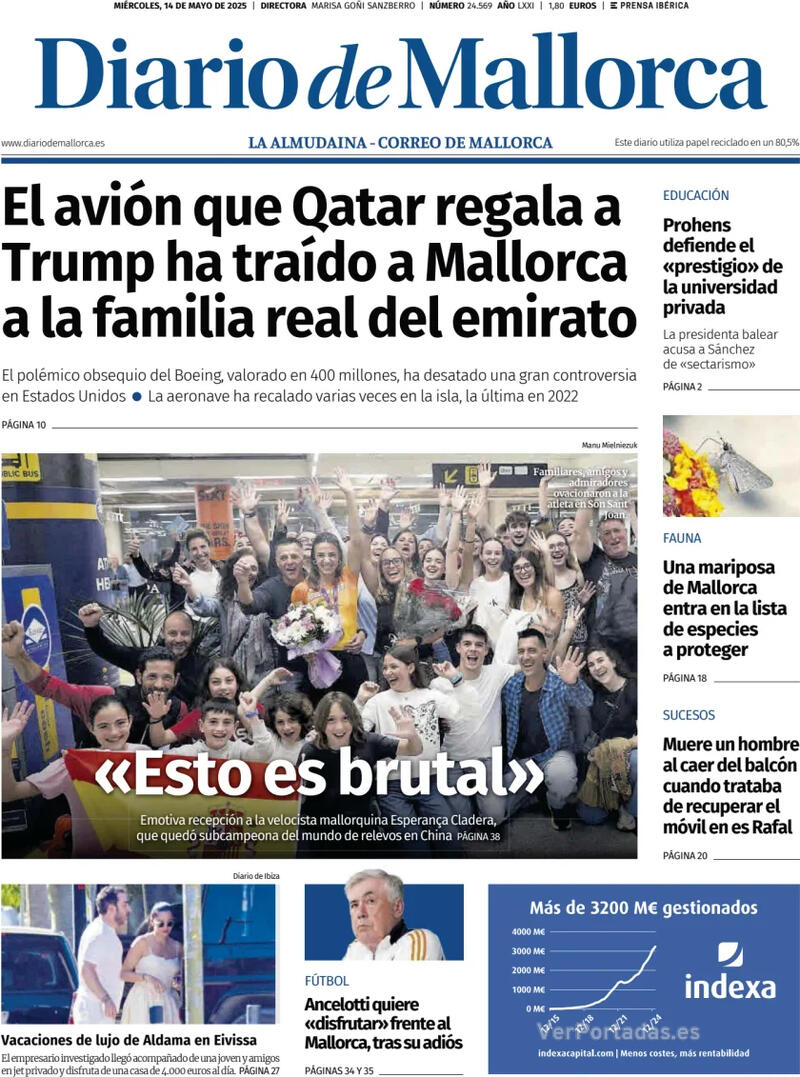 Portada El Periódico Aragón 2025-05-14