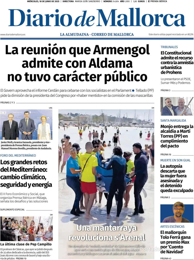 Portada El Periódico Aragón 2025-06-18