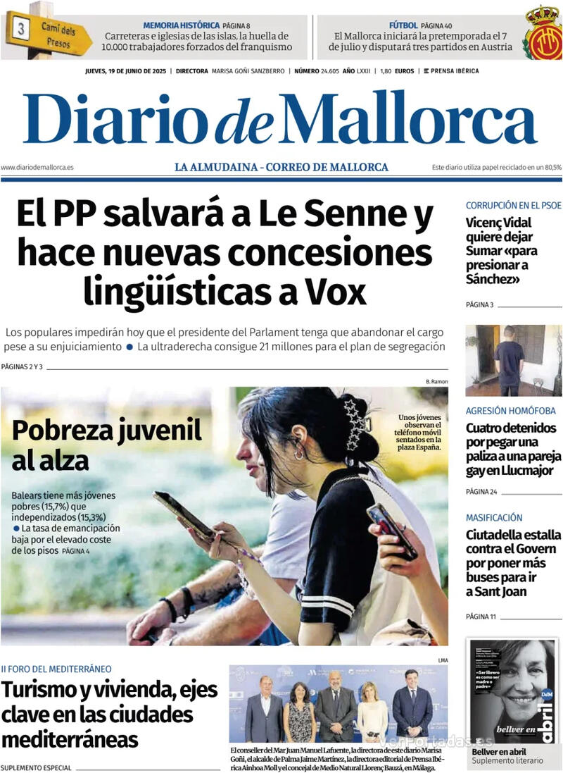 Portada El Periódico Aragón 2025-06-19