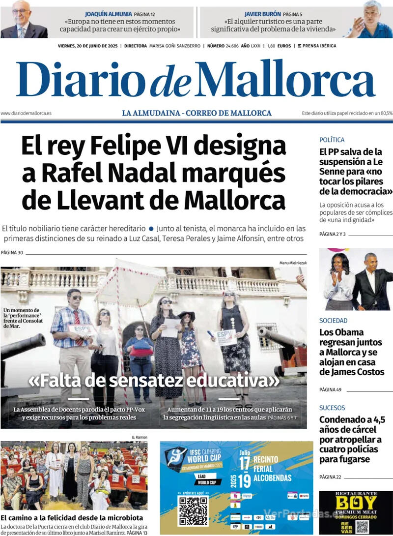 Portada El Periódico Aragón 2025-06-20