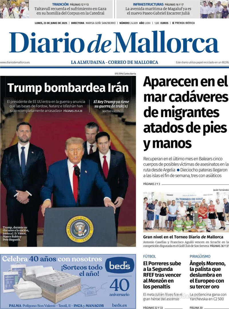 Portada El Periódico Aragón 2025-06-23