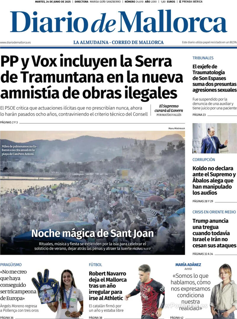 Portada El Periódico Aragón 2025-06-24