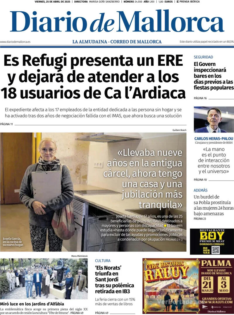 Portada El Periódico Aragón 2025-04-25