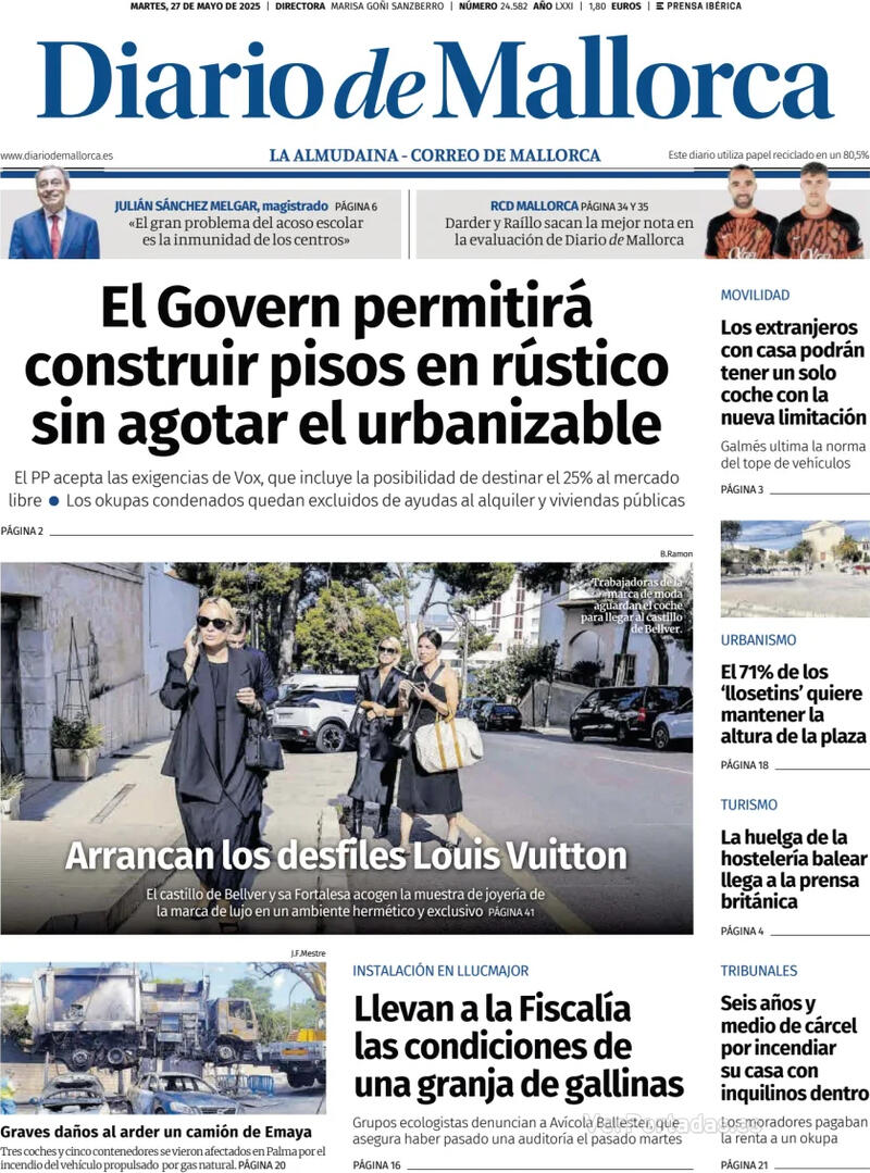 Portada El Periódico Aragón 2025-05-27