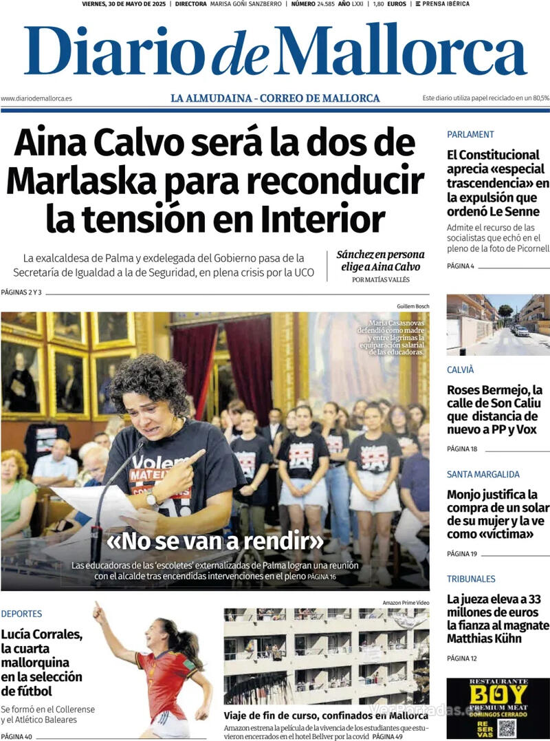 Portada El Periódico Aragón 2025-05-30