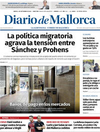Portada Diario de Mallorca 2025-09-02