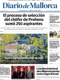 Portada Diario de Mallorca 2025-12-02