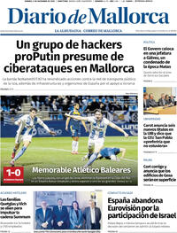Portada Diario de Mallorca 2025-12-05