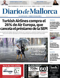 Portada Diario de Mallorca 2025-11-07