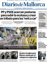 Portada Diario de Mallorca 2025-10-09