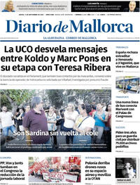 Portada Diario de Mallorca 2025-09-11