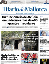 Portada Diario de Mallorca 2025-09-12