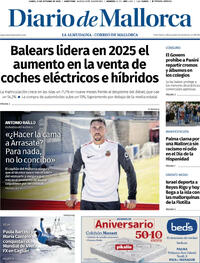 Portada Diario de Mallorca 2025-10-13