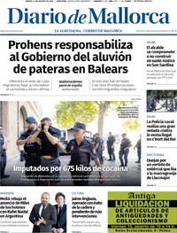 Portada Diario de Mallorca 2025-08-14