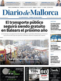 Portada Diario de Mallorca 2025-11-14