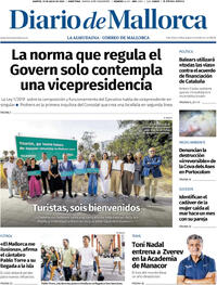 Portada Diario de Mallorca 2025-07-15