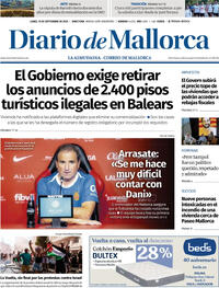 Portada Diario de Mallorca 2025-09-15