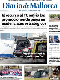 Portada Diario de Mallorca 2025-12-15
