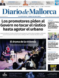 Portada periódico Diario de Mallorca