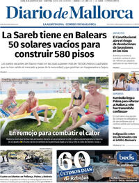 Portada Diario de Mallorca 2025-08-18